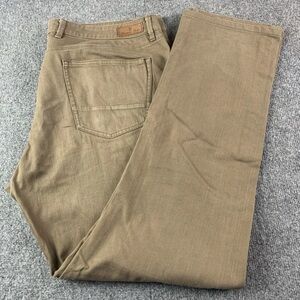 Massimo Dutti Casual Fit Mens Cotton Blend Chino Pants Size 36x31 Brown